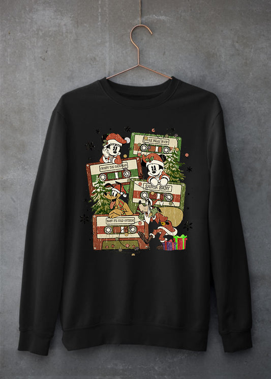 Christmas Cassette Black Sweatshirt