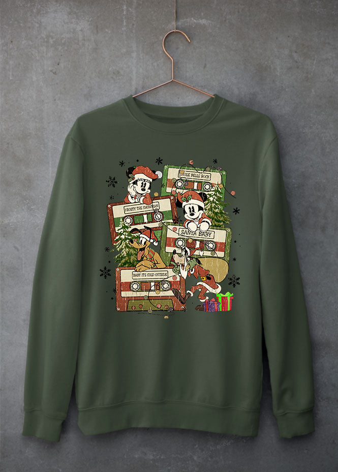 Christmas Cassette Green Sweatshirt