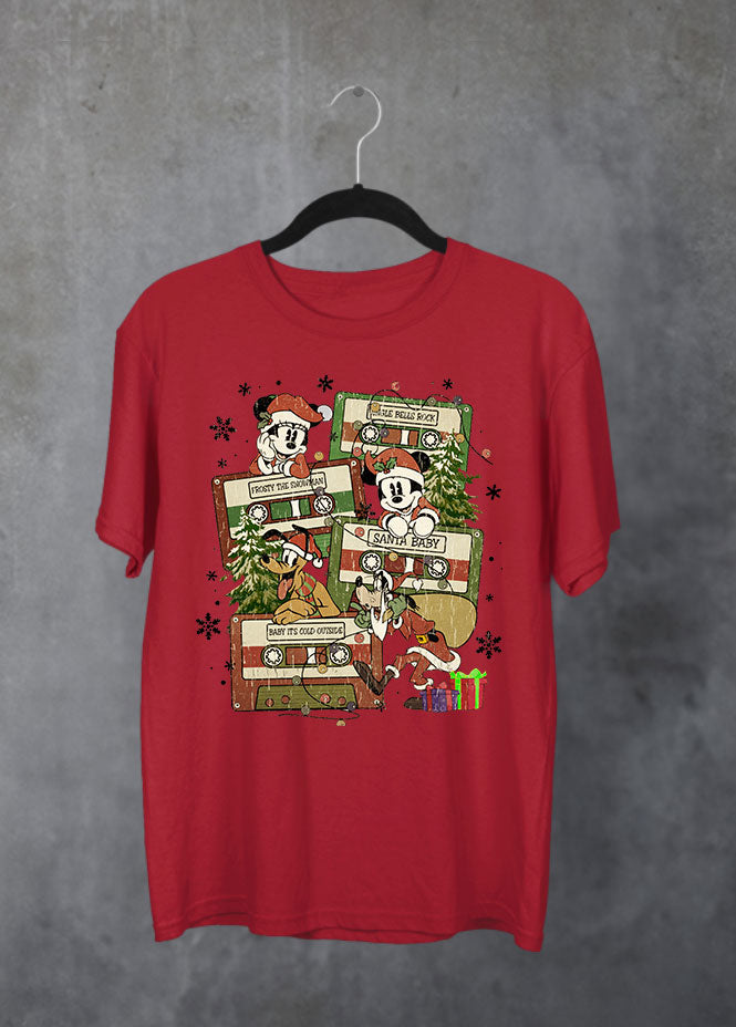 Christmas Cassette Red T-Shirt