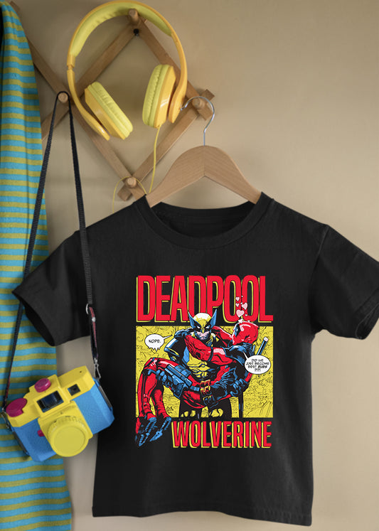 Deadpool & Wolverine Bubs Children's Black Tee