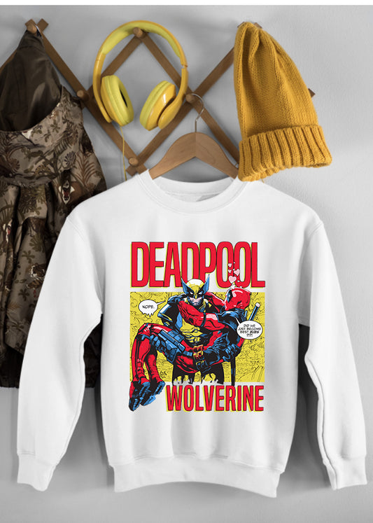 Deadpool & Wolverine Bubs Children's White Sweatshirt