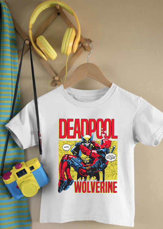 Deadpool & Wolverine Bubs Children's White Tee