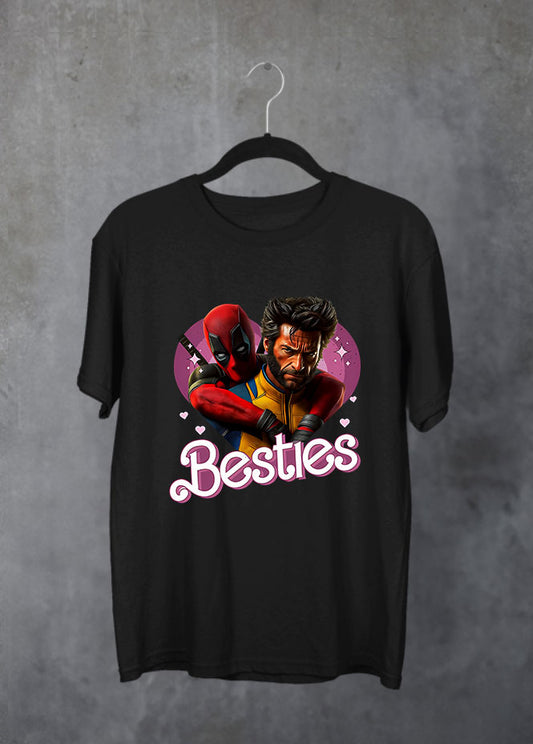 Deadpool & Wolverine Besties Black T-Shirt