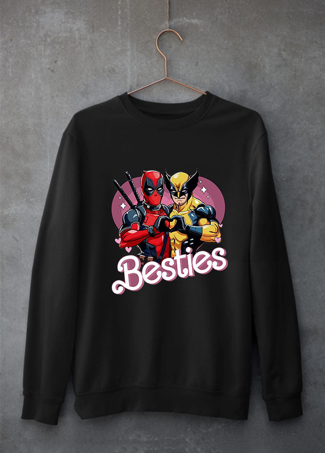 Deadpool & Wolverine Heart Black Sweatshirt