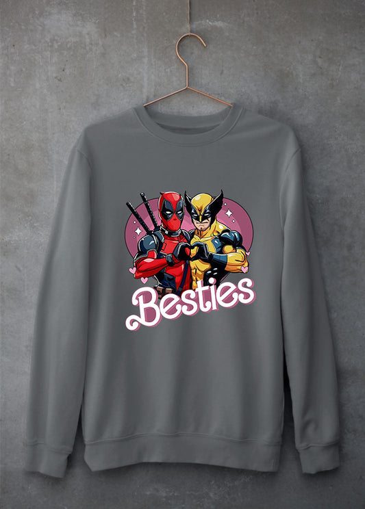 Deadpool & Wolverine Heart Grey Sweatshirt