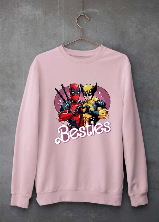 Deadpool & Wolverine Heart Pink Sweatshirt