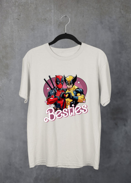 Deadpool & Wolverine Heart Sand T-Shirt