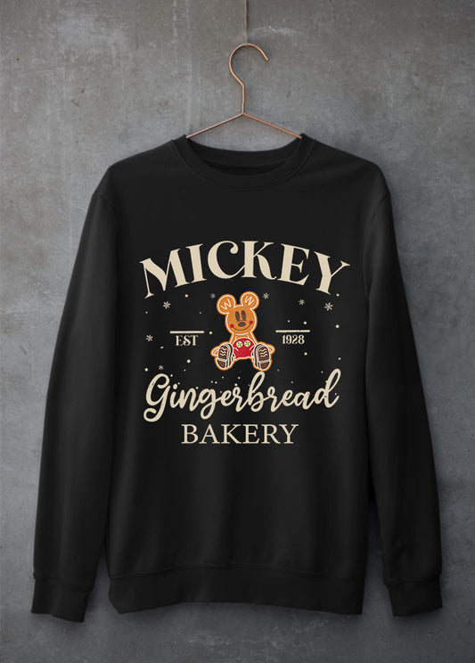 Mickey Bakery Christmas Black Sweatshirt