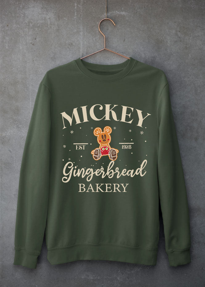 Mickey Bakery Christmas Green Sweatshirt