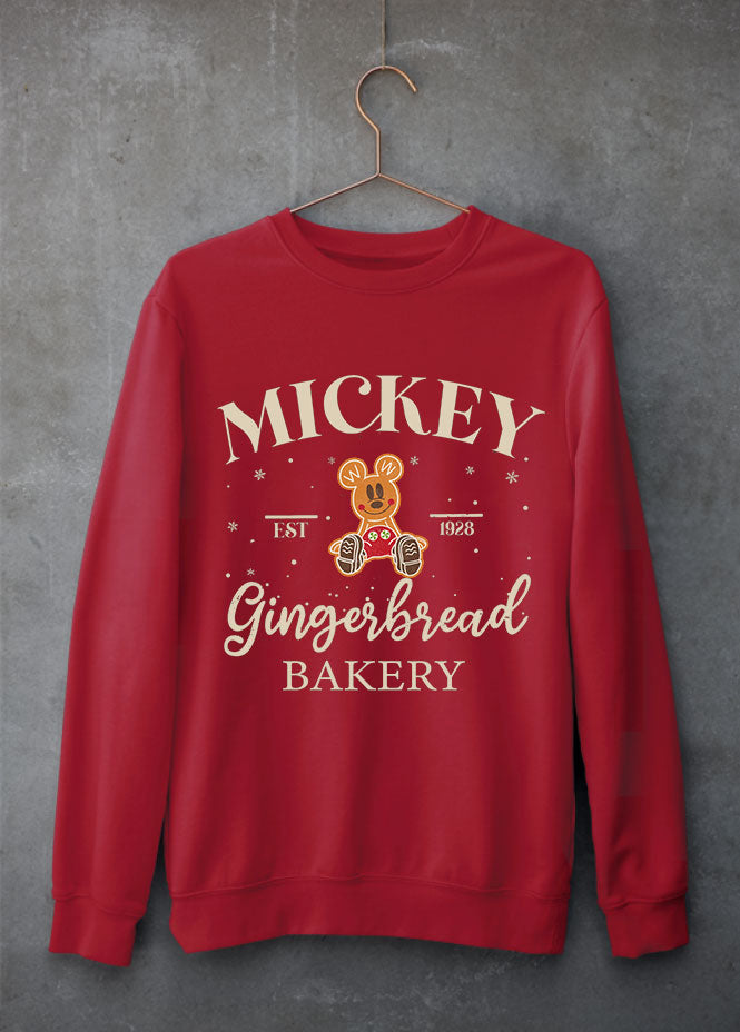 Mickey Bakery Christmas Red Sweatshirt