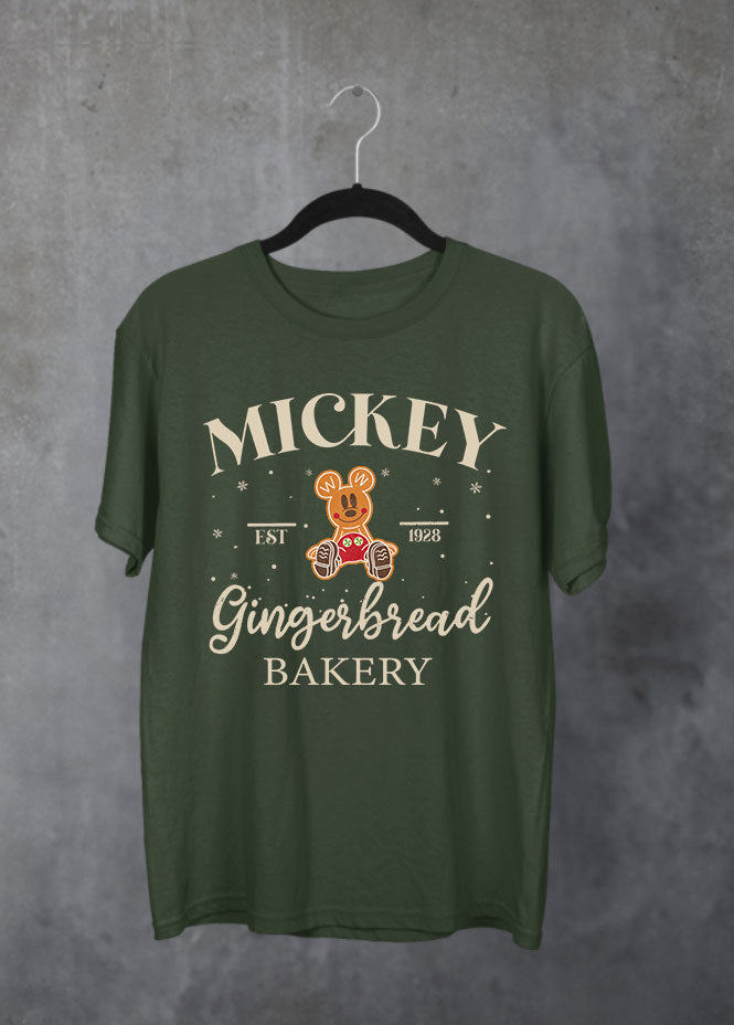 Mickey Bakery Christmas Green T-Shirt