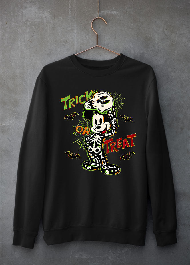 Trick or Treat Mickey Black Sweatshirt