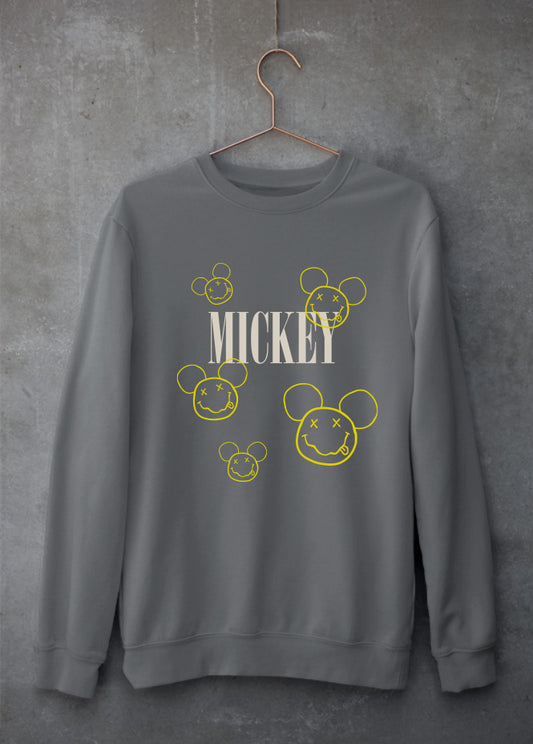 Smiley Mickey Mix Grey Sweatshirt