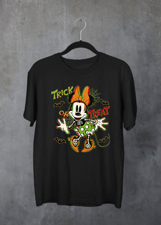 Trick or Treat Minnie Black T-Shirt