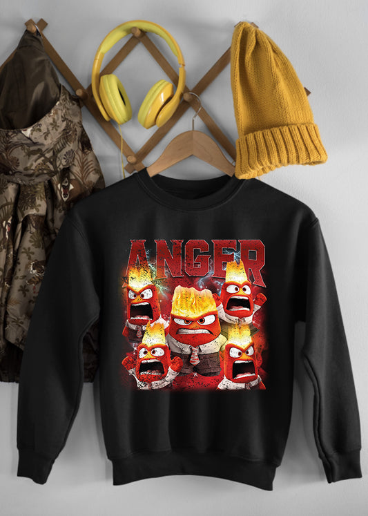 Anger Black Children's Sweatshirt