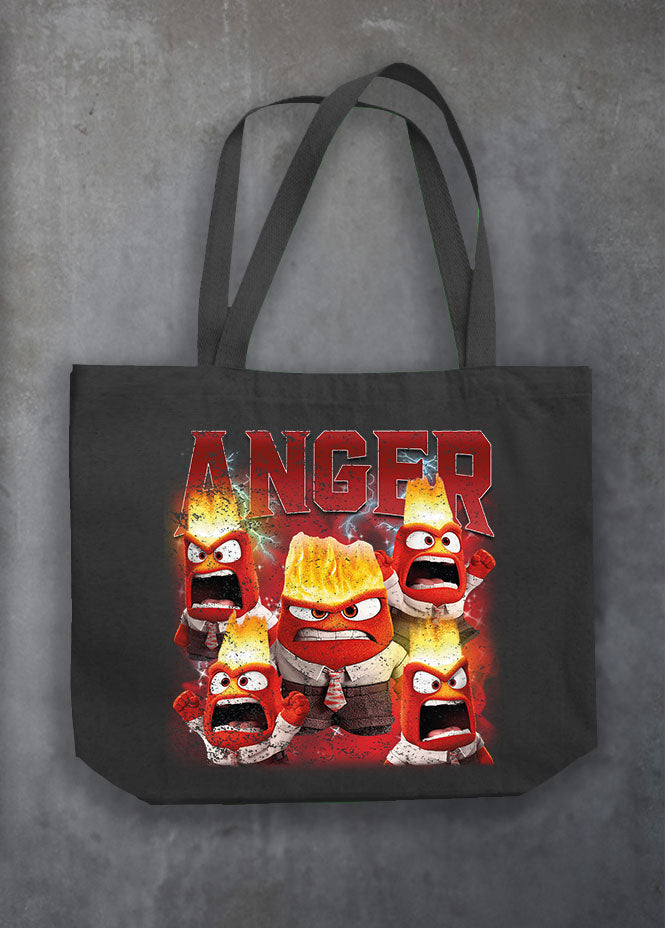 Anger Black Tote Bag