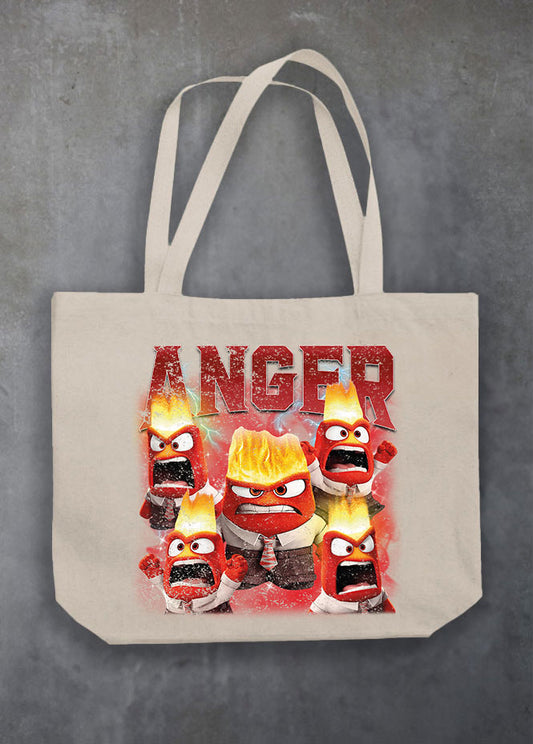 Anger Natural Tote Bag