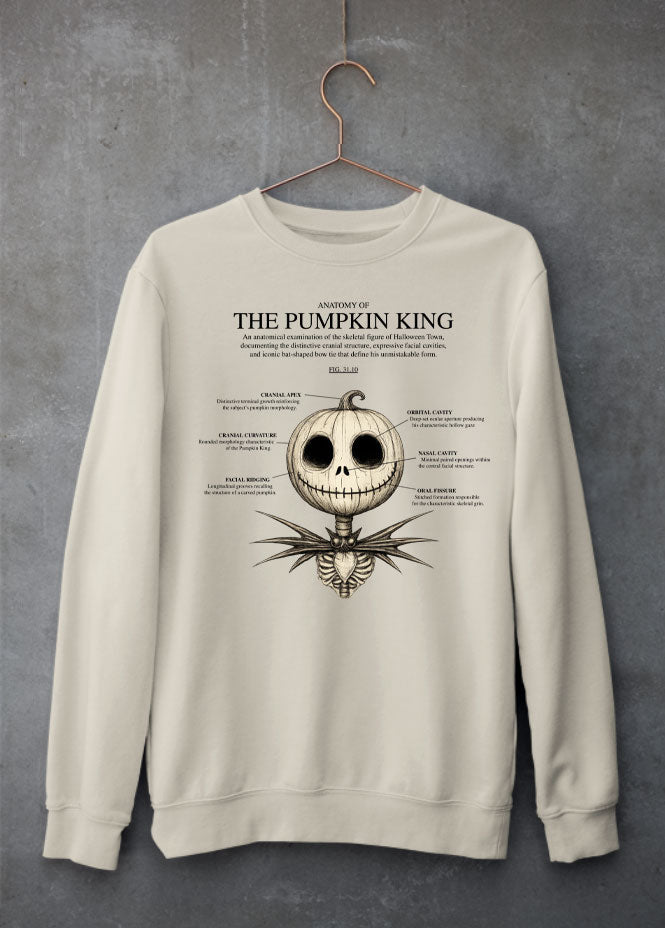 Anatomy of Jack Skellington sweatshirt - the pumpkin king
