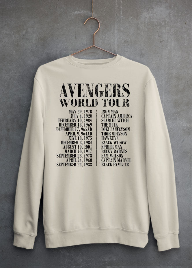 Avenger World Tour Sand Sweatshirt (Front & Back)