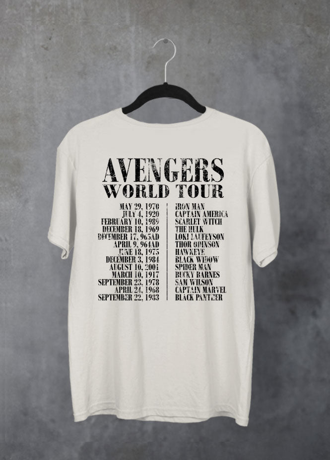 Avenger World Tour Sand T-Shirt (Front & Back)