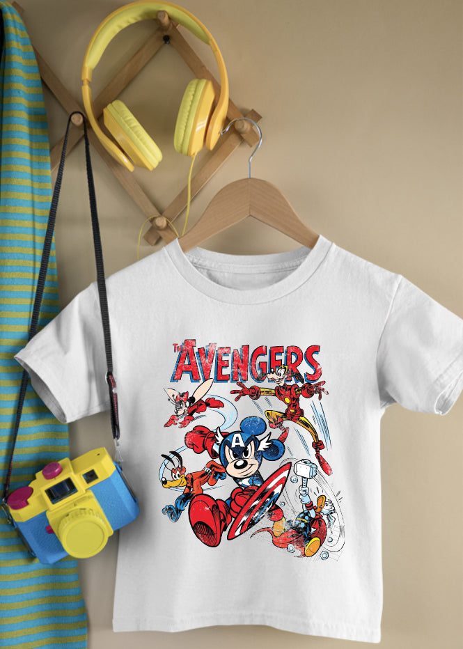 Avengers Tour Children's Front & Back White Tee