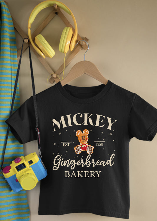 Mickey Bakery Children's Black Tee