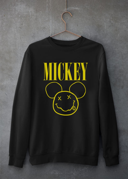 Smiley Mickey Black Sweatshirt