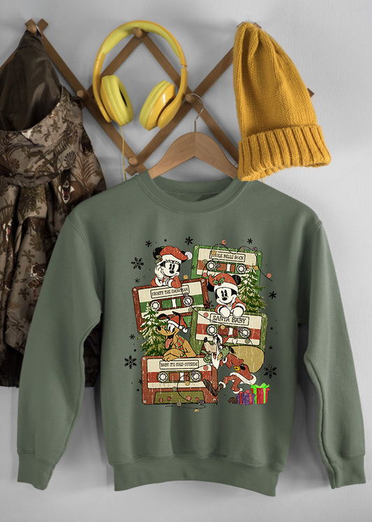 Christmas Cassette Fern Children's Sweatshirt