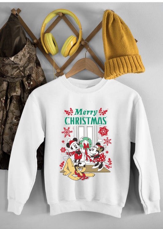 Christmas Door Children's White Sweatshirt