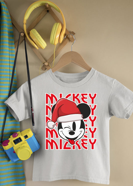 Christmas Mickey Children's Cream Tee