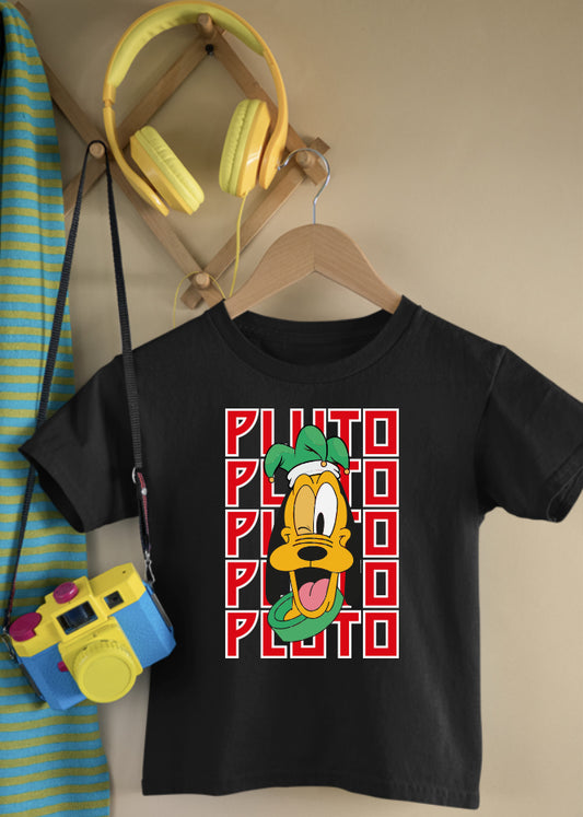 Christmas Pluto Children's Black Tee