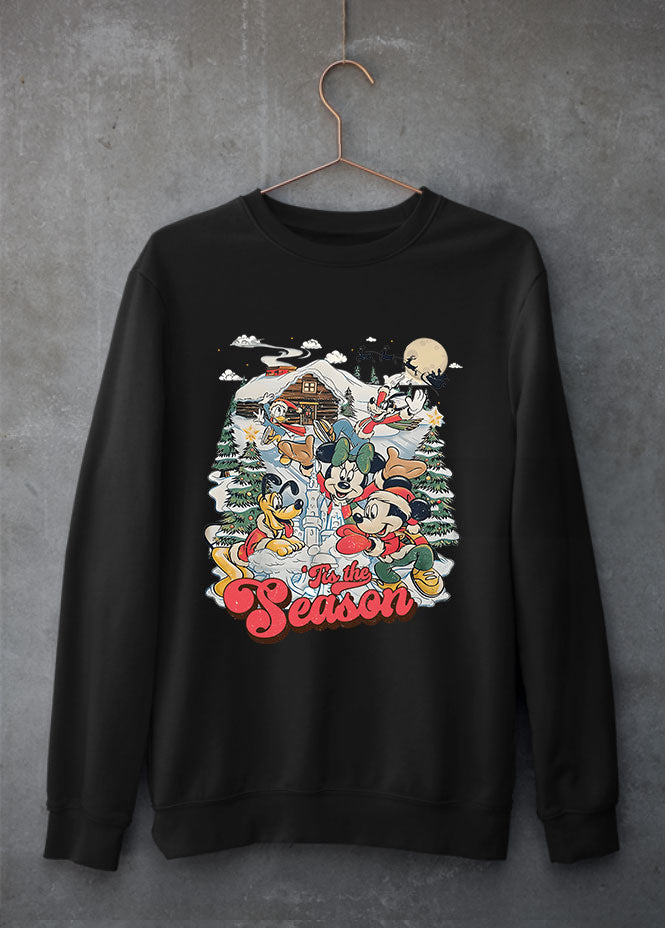 Christmas Scene Black Sweatshirt