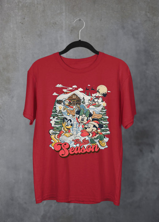 Christmas Scene Red T-Shirt