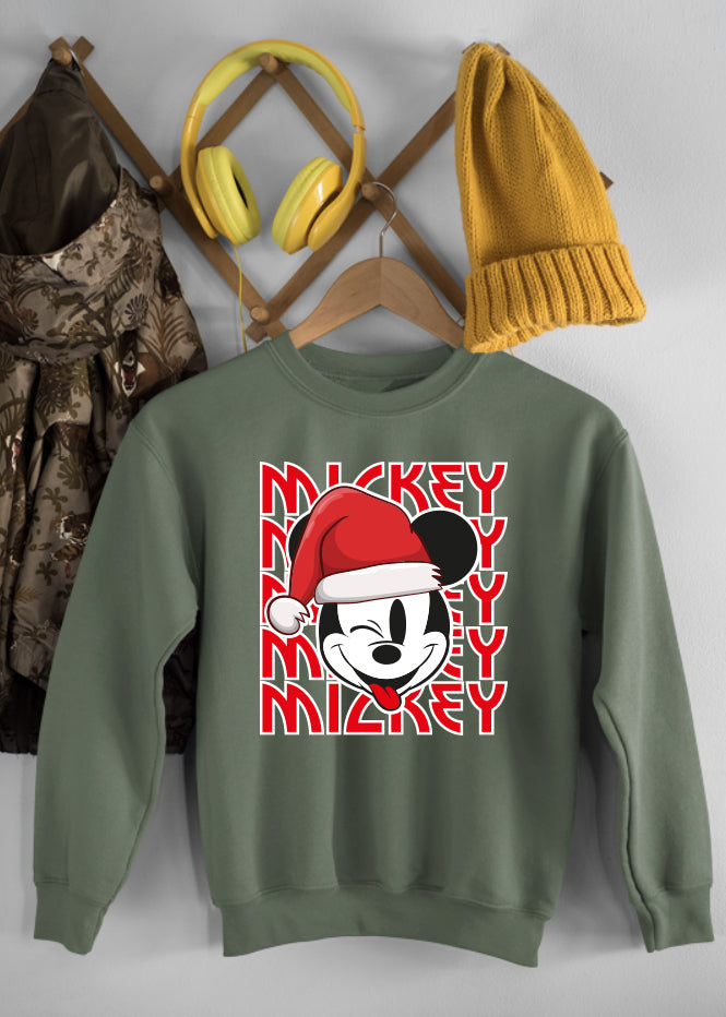 Christmas Mickey Fern Children's Sweatshirt