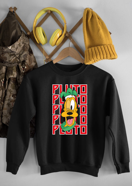 Christmas Pluto Black Children's Sweatshirt