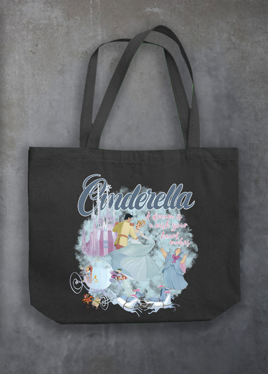 Cinderella Black Tote Bag