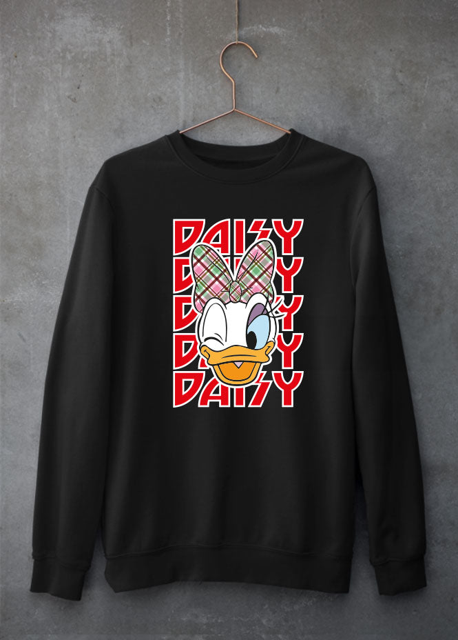 Daisy Christmas Black Sweatshirt