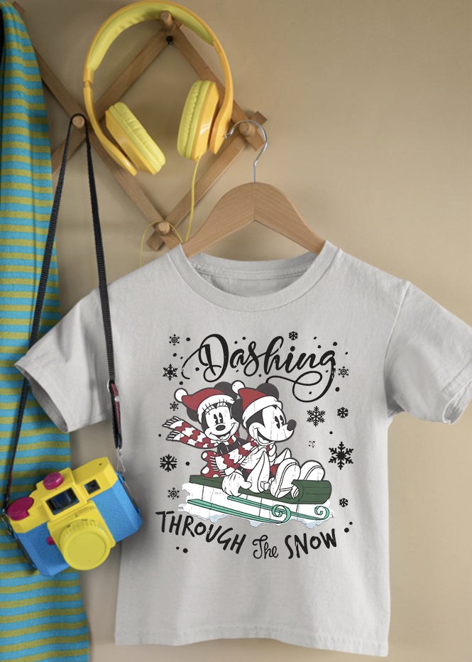 Dashing through the Snow Children's Cream Tee