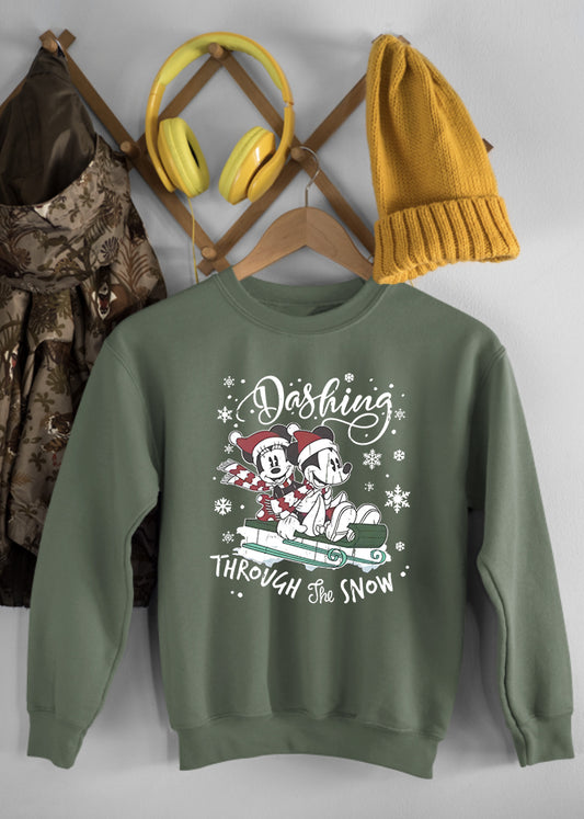 Dashing Through the Snow Fern Children's Sweatshirt