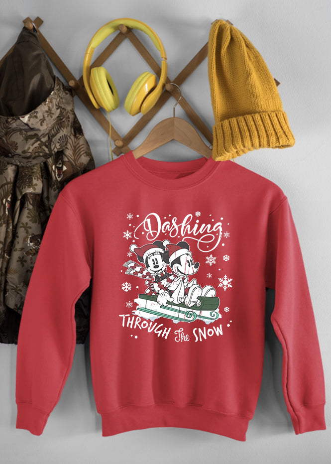 Dashing Through the Snow Ruby Children's Sweatshirt