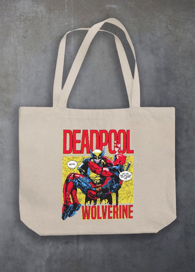 Deadpool & Wolverine Bubs Natural Tote Bag