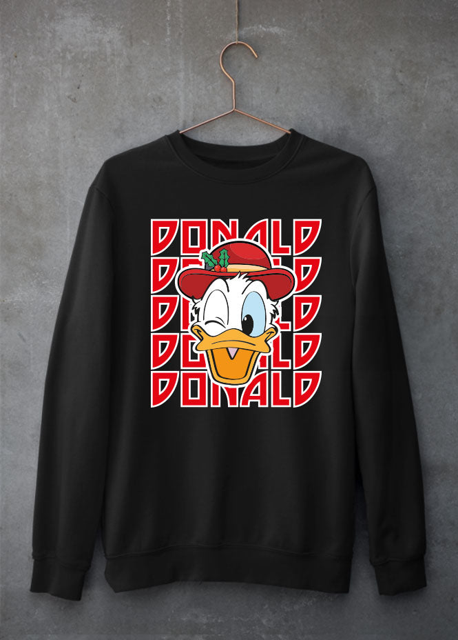 Donald Christmas Black Sweatshirt