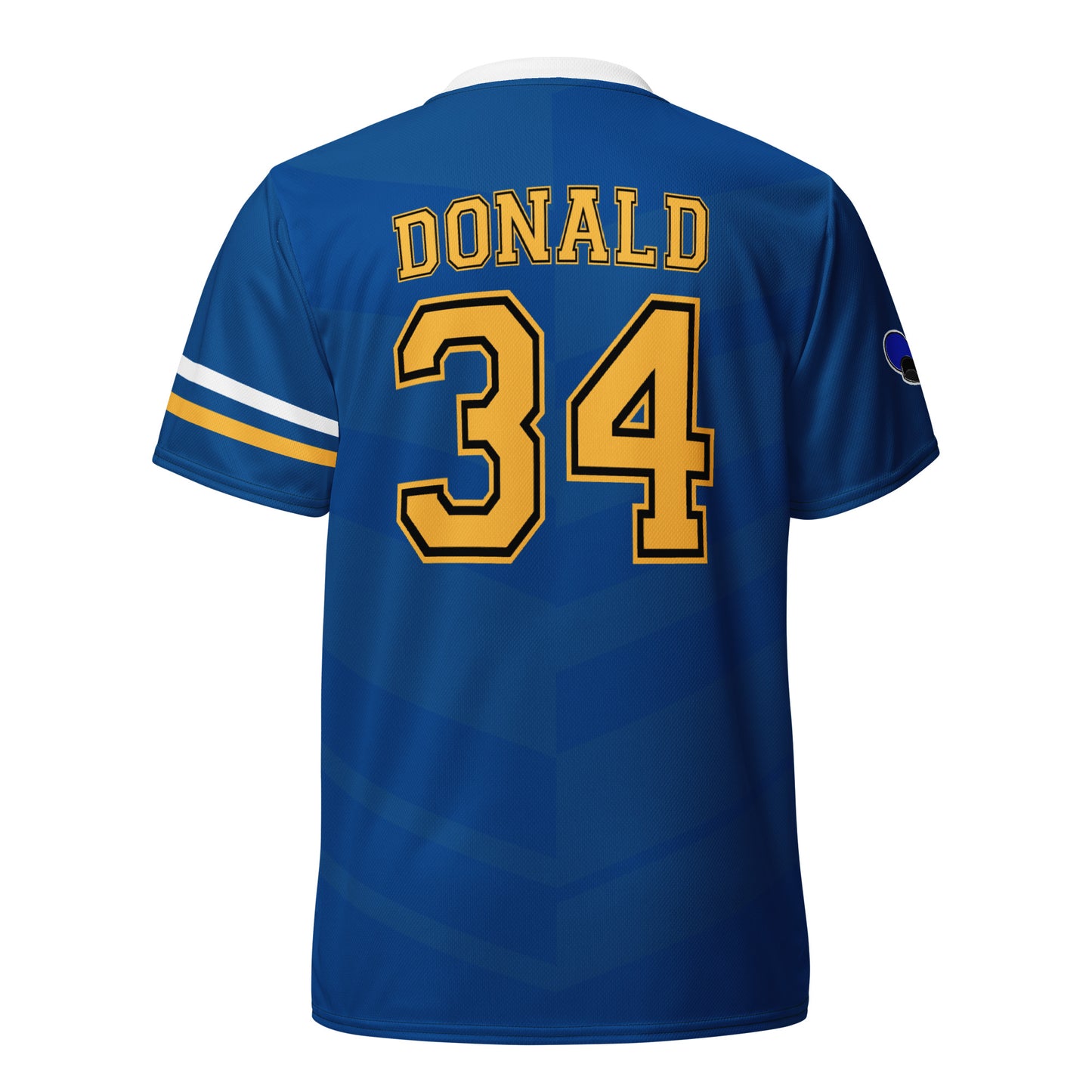 Donald Duck inspired Football shirt. Vintage Blue and yellow style Disney inspired soccer shirt