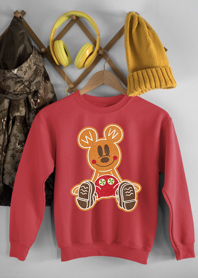 Gingerbread Mickey Ruby Children's Sweatshirt