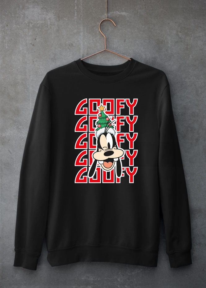 Goofy Christmas Black Sweatshirt