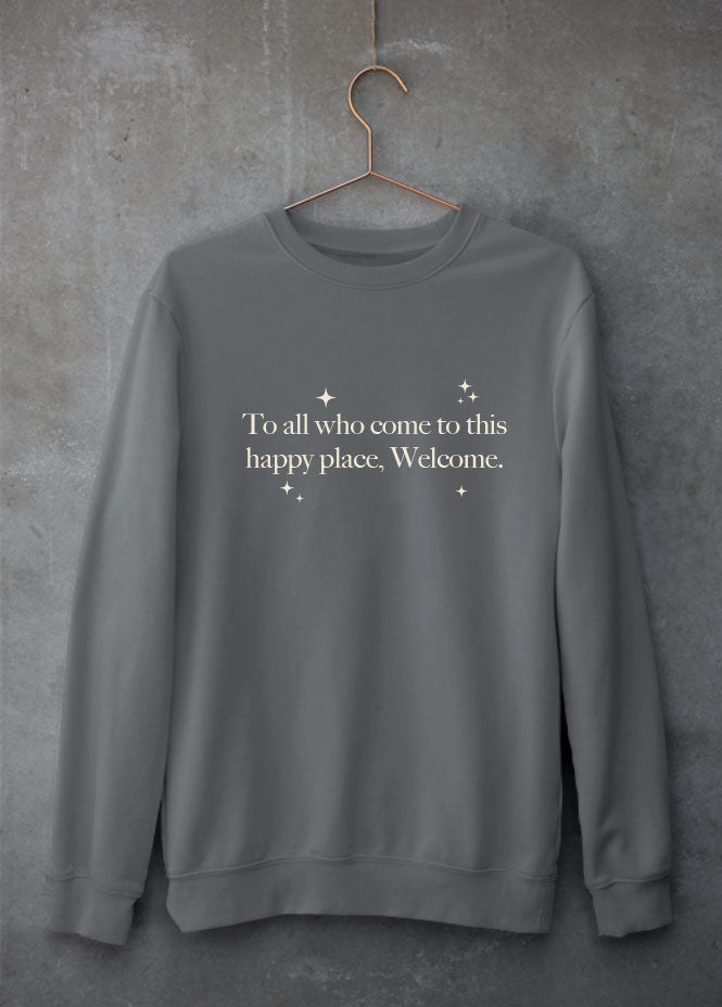 Happy Place Grey Sweatshirt