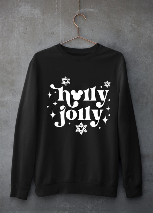 Holly Jolly Christmas Black Sweatshirt