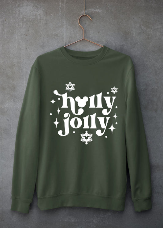 Holly Jolly Christmas Green Sweatshirt