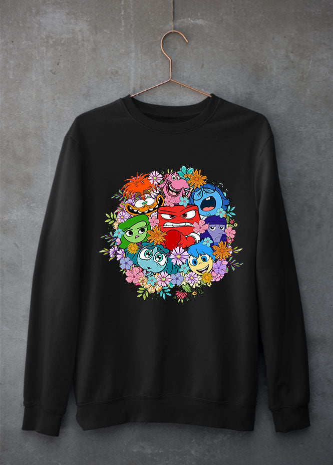 Emotions Flowers Black Sweatshirt