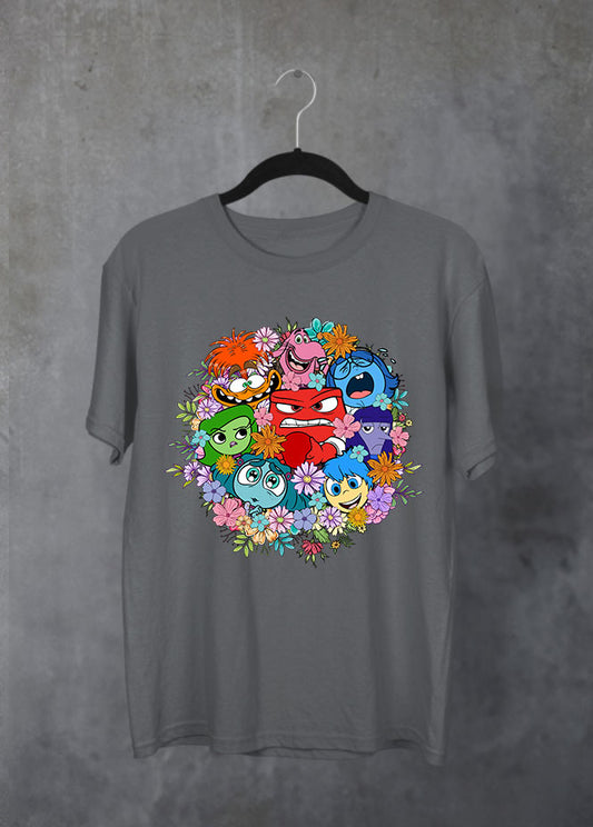 Emotions Flowers Grey T-Shirt